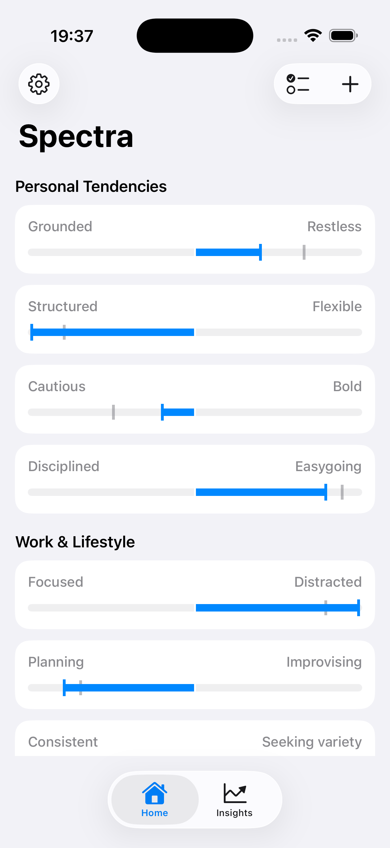 Spectra app screenshot preview